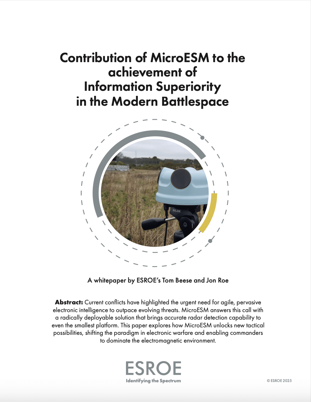 Contribution of MicroESM to the achievement of Information Superiority in the Modern Battlespace